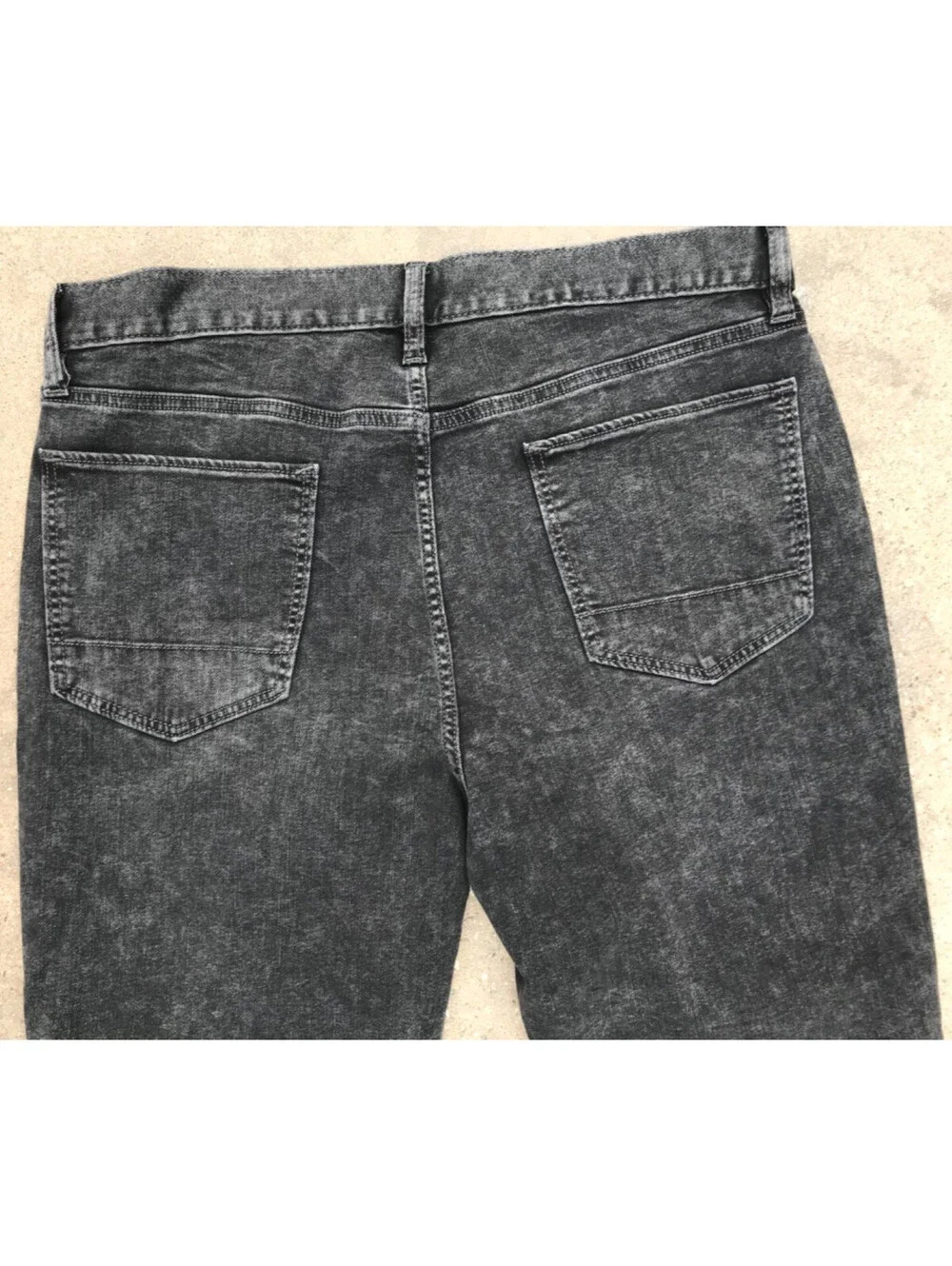 Banana Republic Jeans Mens 36x30 Black Wash Travel Skinny Fit Slim Tapered